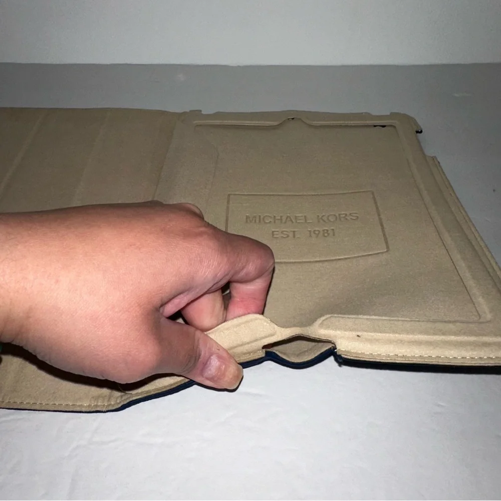 Michael Kors Padded flip over foldable IPad sleeve in purple